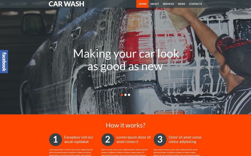 Tema WordPress responsivo para lavagem de carro