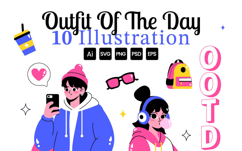 10 Napi Öltözet OOTD Illusztráció