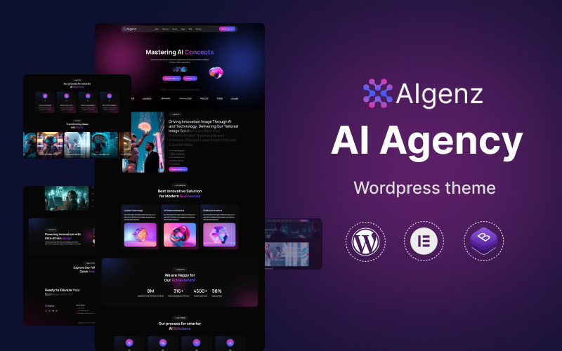 AIgenz - Tema WordPress per agenzie di intelligenza artificiale
