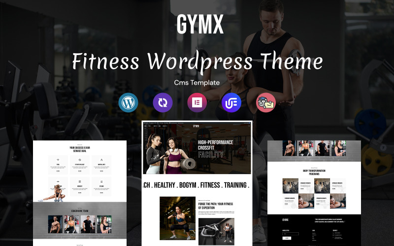 Gymx - Edzőterem és fitnesz többcélú reszponzív WordPress téma