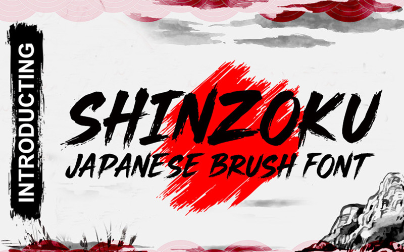 Carattere pennello giapponese Shinzoku