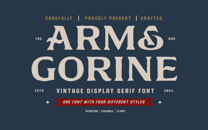 Carattere serif Arm & Gorine Vintage Display