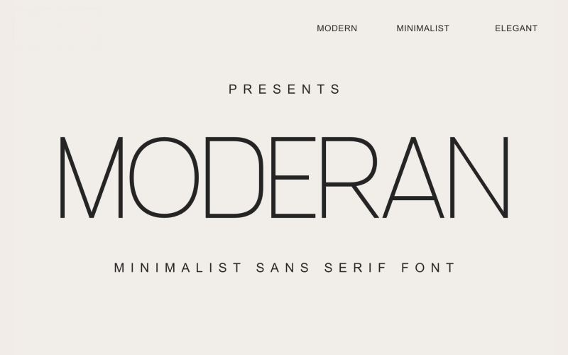 Мінімалістичний шрифт Moderan Sans Serif
