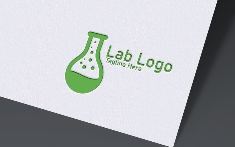 Šablona návrhu loga zelené laboratoře pro vědu a výzkum