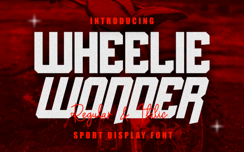 Wheelie Wonder Sport Display-teckensnitt