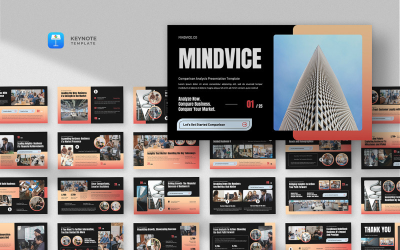 Mindvice – Keynote-Vorlage für Vergleichsanalysen