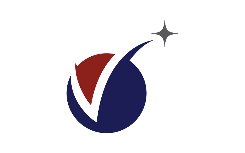 Ícone de letra V - Modelo de logotipo comercial - Ilustração de design v3.5