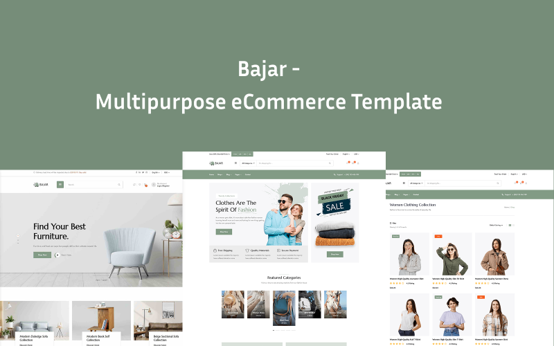 Bajar eCommerce - багатоцільовий шаблон HTML для інтернет-магазину