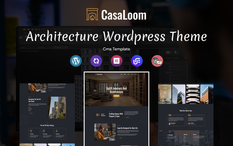 Casaloom – Responsivt WordPress-tema för arkitektur och mångsidig användning