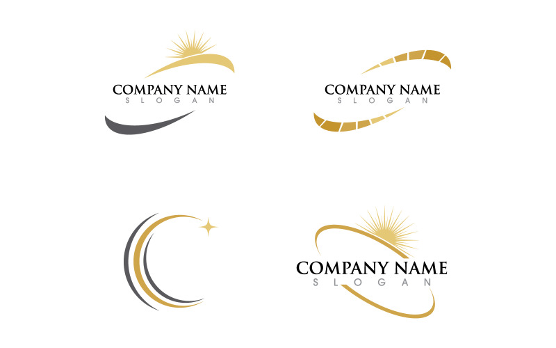 Logotipo da Sun Farm - Ilustração de ícone vetorial - Modelo v3.1