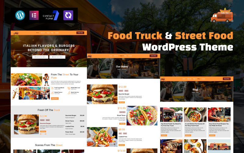 RollinBites – motyw WordPress dla food trucków i ulicznego jedzenia