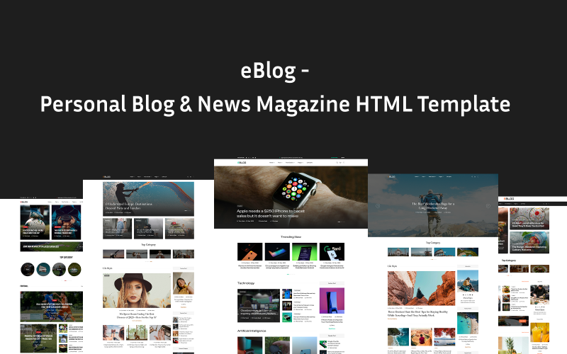 eBloggblogg - Personlig blogg och nyhetsmagasin HTML-mall