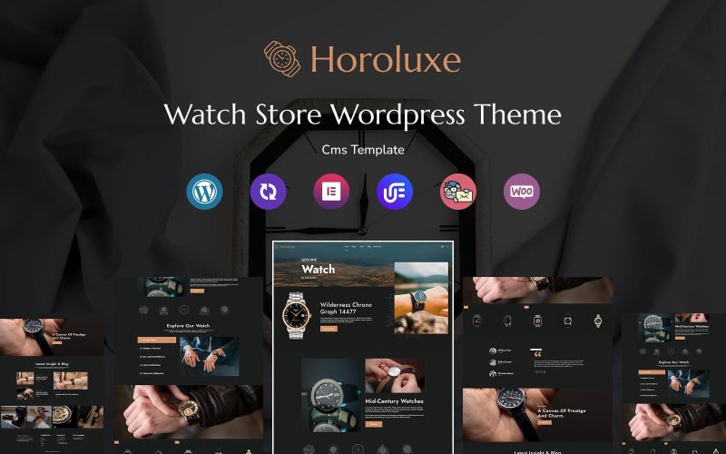 Horoluxe - багатоцільова адаптивна тема WordPress для магазину годинників