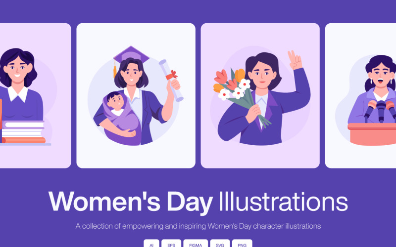 Coffret d'illustrations pour la Journée de la femme
