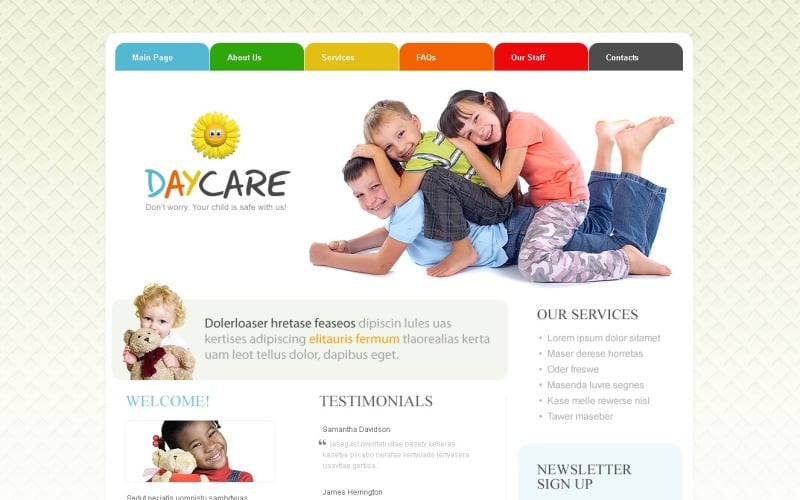 Day Care PSD Template 54070 TemplateMonster