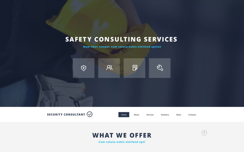 Modèle de site Web de conseiller en sécurité