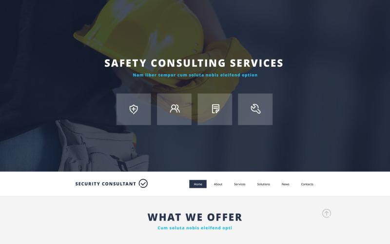 Modello di sito web per consulente per la sicurezza
