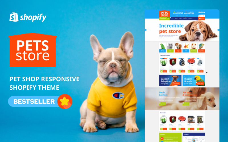 зоомагазин отзывчивая тема shopify