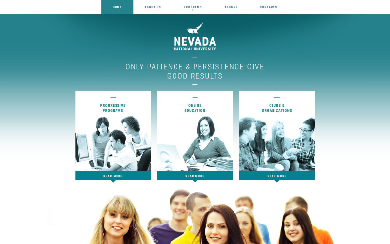Responsive Website-Vorlage der Universität