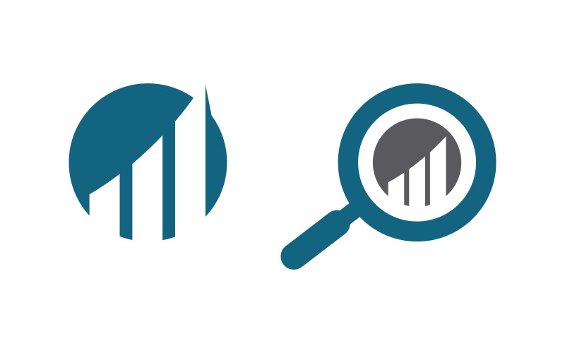 Bedrijfsfinanciën pictogram Logo-ontwerp illustratie v3.6