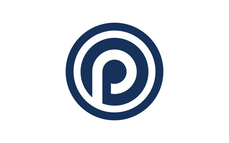 Modèle vectoriel de conception de logo de lettre P d'entreprise v1.5