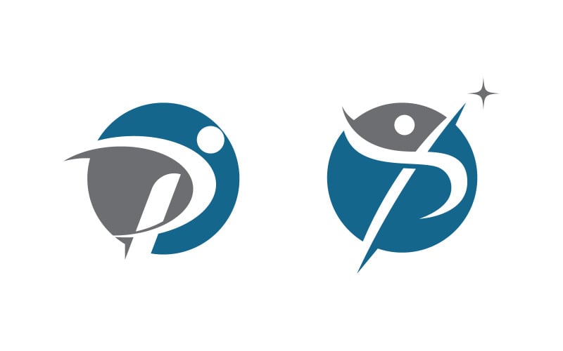 Hälsosamt liv Mänsklig karaktär logotyp tecken illustration v3.25