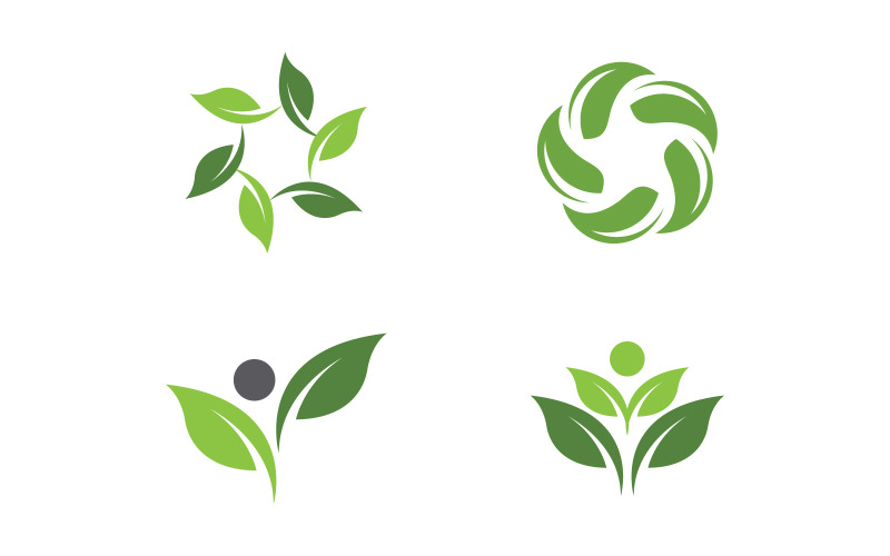 Ağaç yaprağı ekolojisi doğa sağlıklı vegan konsept öğesi v4.12