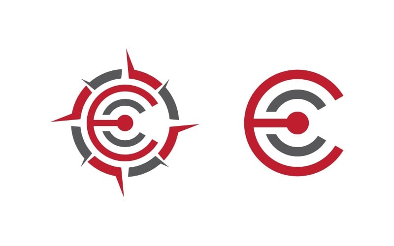 C Logo Ilustração de logotipo moderno Modelo de design v3.1