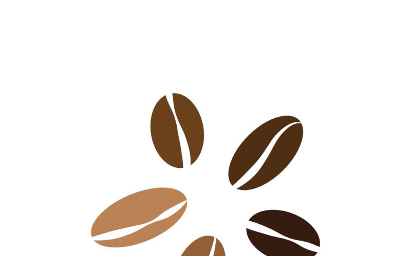 Koffiebonen vormen een stervormige vectorillustratie