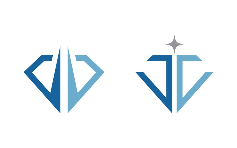 Bijoux de luxe, icône de diamant, logo, illustration vectorielle v4.1