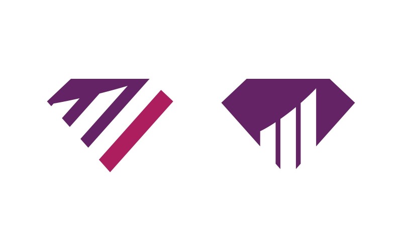 Bijoux de luxe, icône de diamant, logo, illustration vectorielle v4.2