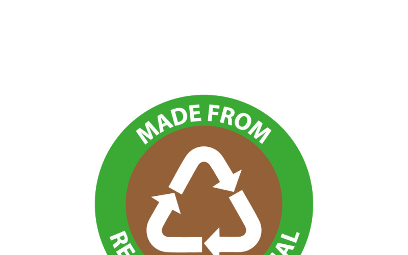 Umweltfreundlicher Recycling-Material-Rundbrief-Vektor