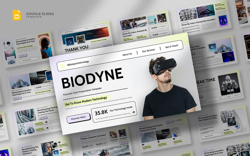 Biodyne - 未来派 Google 幻灯片模板