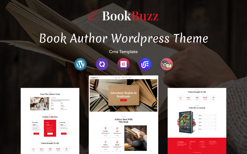 BookBuzz - багатоцільова адаптивна тема WordPress для авторів книг
