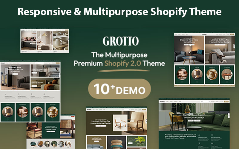 Grotto - адаптивна та багатофункціональна тема Shopify для меблів