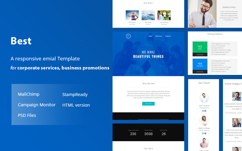 Migliore - Modello di email reattivo