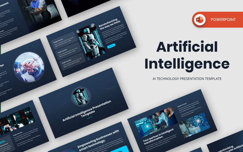 Modello di PowerPoint sull'intelligenza artificiale AI
