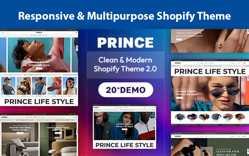 Prince - Tema Shopify responsivo e multifuncional para todas as lojas