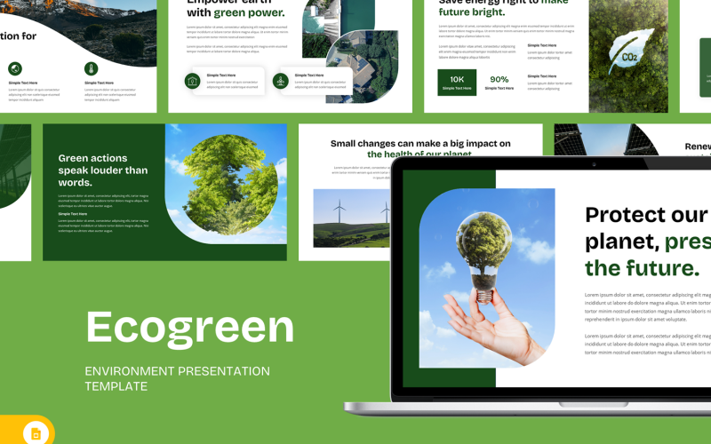 Ecogreen - Modelo de Slide do Google sobre Meio Ambiente