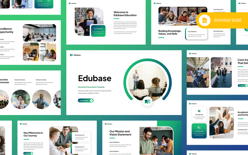 Edubase — Шаблон слайда Google для образования