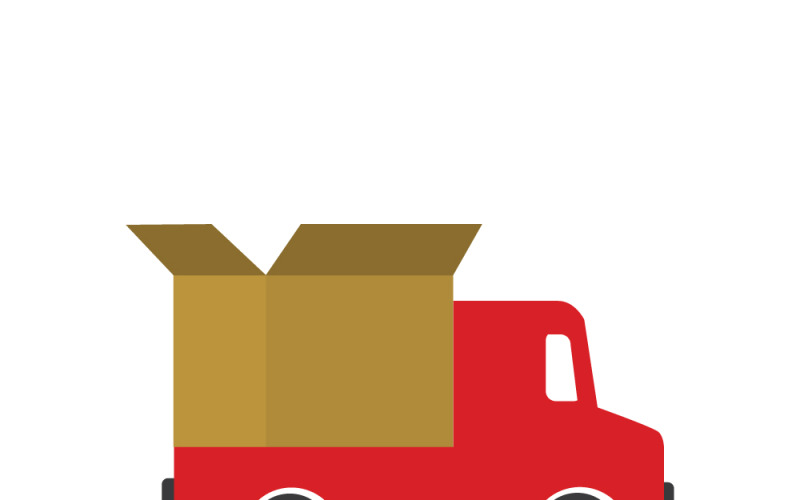 Nowoczesna ilustracja wektorowa ciężarówki dostawczej do brandingu logistycznego