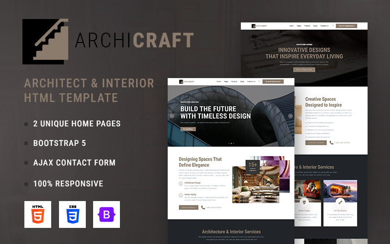 ArchiCraft | Építészeti és belsőépítészeti HTML5 sablon