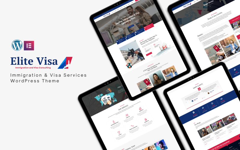 Elite Visa – WordPress тема для иммиграционных, туристических и визовых услуг