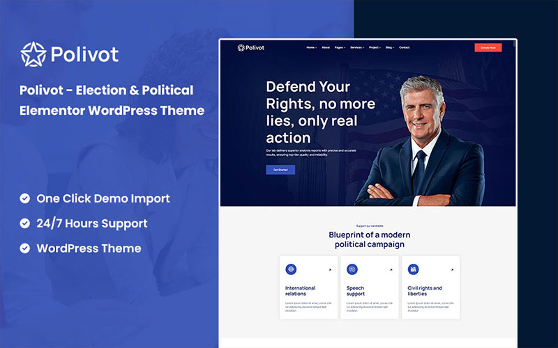Polivot - WordPress šablona pro volby a politické prvky