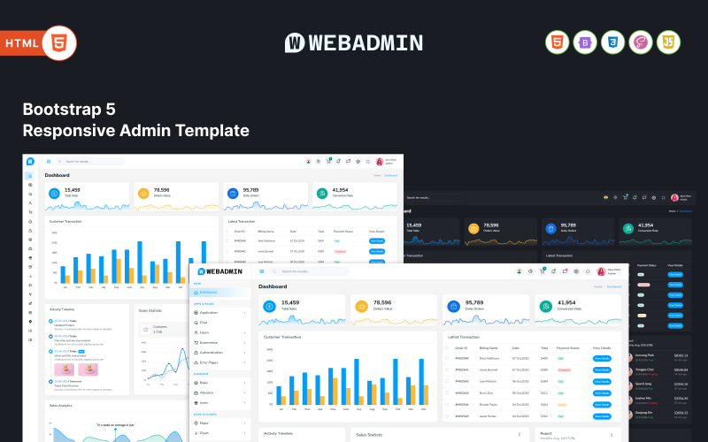 Webadmin – Bootstrap 5 Admin Dashboard sablon