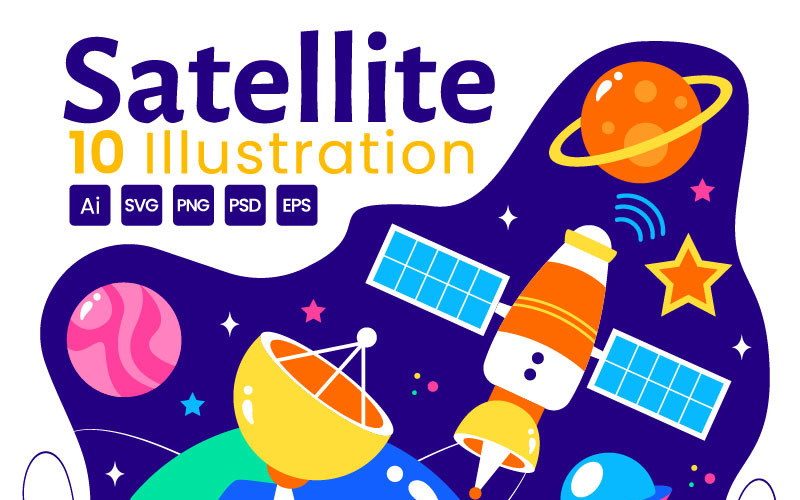 10 Satelliten-Internet-Technologie-Illustration
