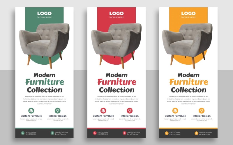 Meubelverkoopkaart of Dl-flyer sjabloon versie 1