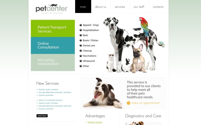 Vet PSD Template #54101 - TemplateMonster