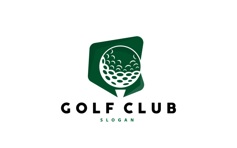 Golf Logo Spel Sport Club Ontwerp Symbool V6