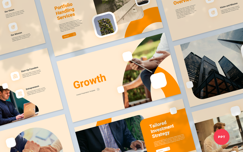 PowerPoint-mall för investerarpresentation